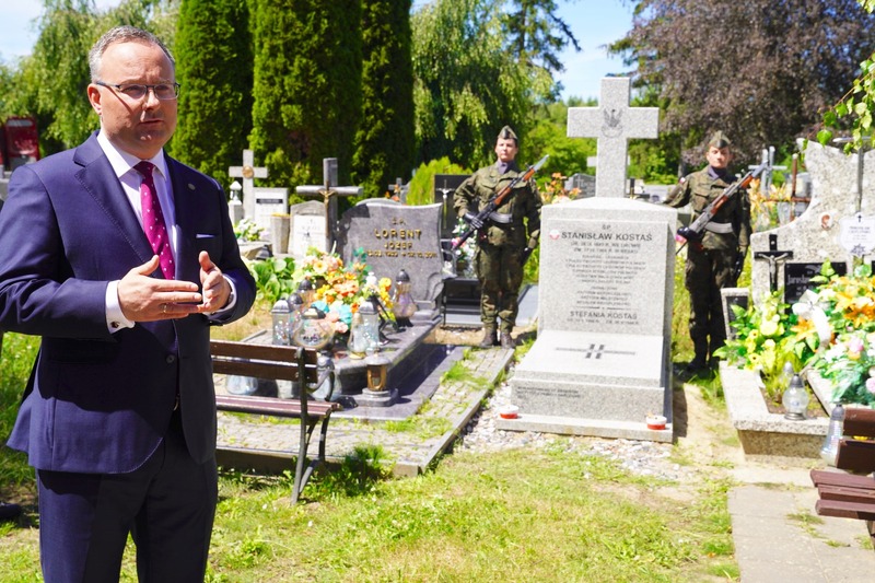 Prezentacja nagrobka weterana Legionów Polskich, Stanisława Kostasia – Resko, 20 czerwca 2024