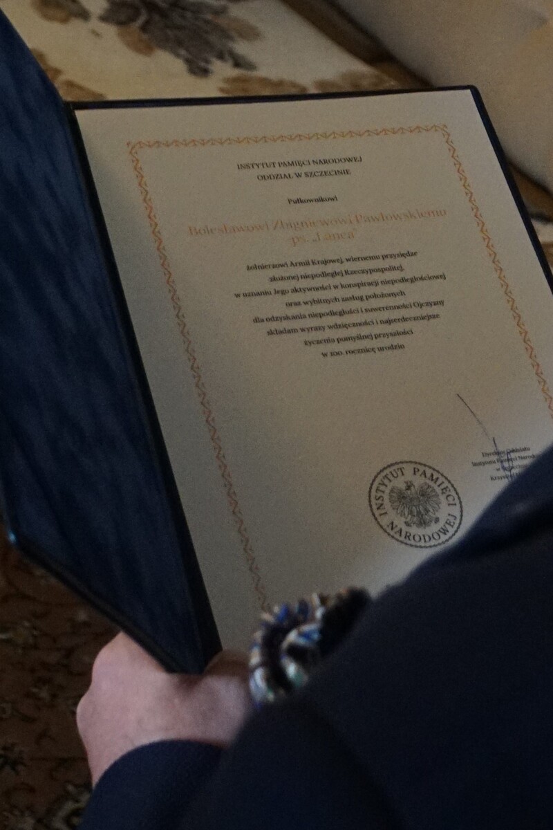 100. urodziny płk. Bolesława Zbigniewa Pawłowskiego ps. Lanca, żołnierza Armii Krajowej