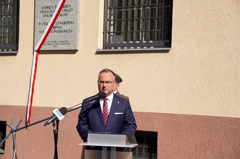 Uroczystość odsłonięcia tablicy upamiętniającej 100. rocznicę utworzenia Korpusu Ochrony Pogranicza – Szczecin, 17 września 2014.