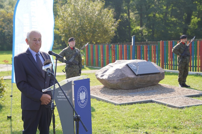 Uroczystość odsłonięcia tablicy upamiętniającej Józefa Bosia "Lot" – Krzepocin, 19 września 2014.