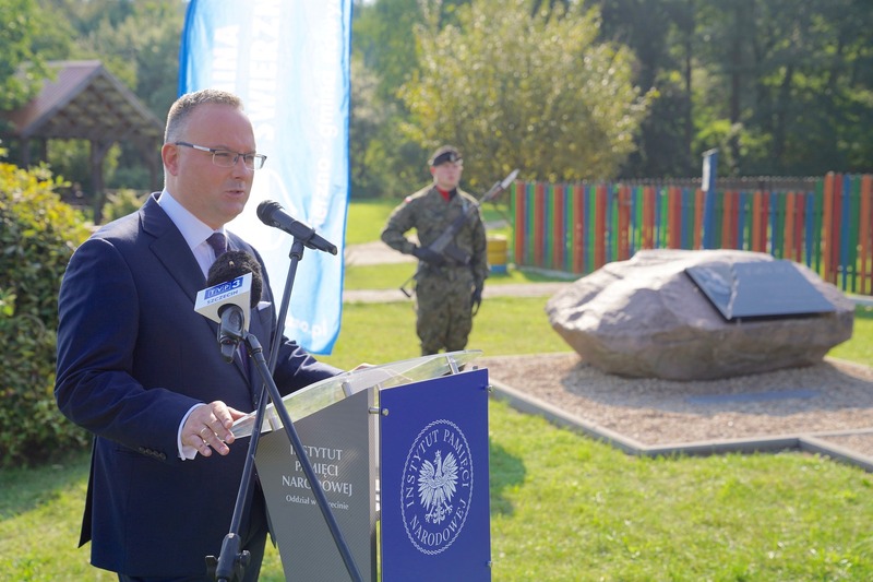 Uroczystość odsłonięcia tablicy upamiętniającej Józefa Bosia "Lot" – Krzepocin, 19 września 2014.