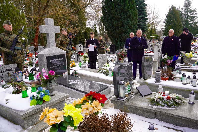 Prezentacja nagrobka Powstańca Wielkopolskiego – Ludwika Sarrazina – Gorzów Wielkopolski, 18 lutego 2025