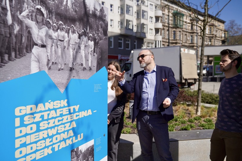Plenerową wystawę „Wygnali Bieruta z trybuny" otworzyliśmy w centrum Szczecina – Szczecin, 17 kwietnia 2026