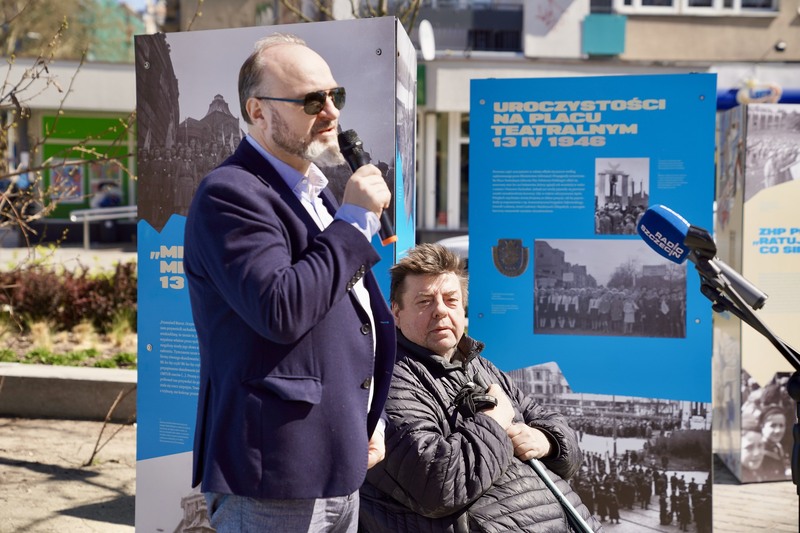 Plenerową wystawę „Wygnali Bieruta z trybuny" otworzyliśmy w centrum Szczecina – Szczecin, 17 kwietnia 2026