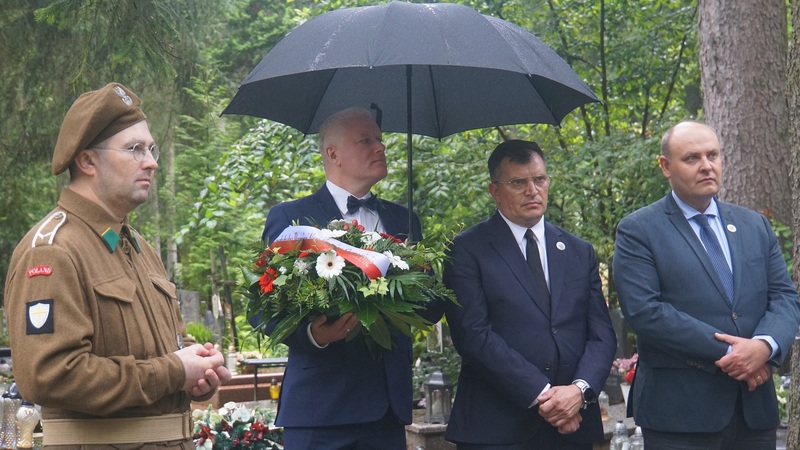 Prezentacja nowego nagrobka Ryszarda Dunajewskiego, weterana walk o wolność i niepodległość Polski - Koszalin, 4 sierpnia 2023 r.