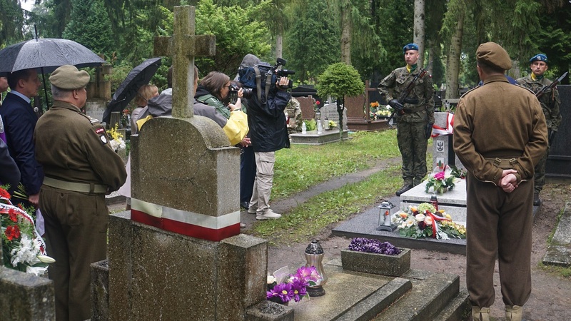 Prezentacja nowego nagrobka Ryszarda Dunajewskiego, weterana walk o wolność i niepodległość Polski - Koszalin, 4 sierpnia 2023 r.